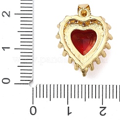 Rack Plating Brass Glass Pendants&nbsp;KK-D535-03G