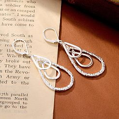 Brass Leverback Earrings&nbsp;FS-WG18DD1-01