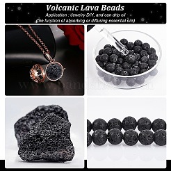 Synthetic Lava Rock Beads Strands&nbsp;G-S277-8mm-01