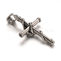 304 Stainless Steel Gothic Pendants&nbsp;X-STAS-M222-09AS