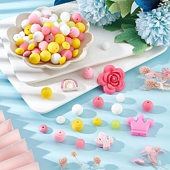 16 Style Food Grade Eco-Friendly Silicone Beads&nbsp;SIL-PH0001-08