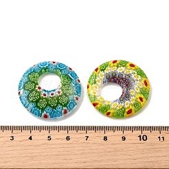 Handmade Millefiori Glass Beads&nbsp;LAMP-A155-01G