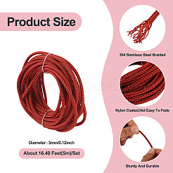 5M Nylon Coated 304 Stainless Steel Braided Wires&nbsp;TWIR-TA0001-08C