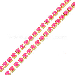 Brass Rhinestone Strass Chains&nbsp;CHC-N017-003B-B05
