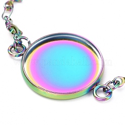 Rainbow Color 304 Stainless Steel Bracelet Making&nbsp;STAS-L248-008M