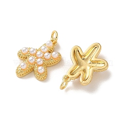 Brass ABS Plastic Imitation Pearl Pendants&nbsp;KK-P351-05G