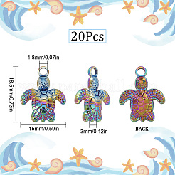 20Pcs 304 Stainless Steel Pendants&nbsp;STAS-SC0004-70