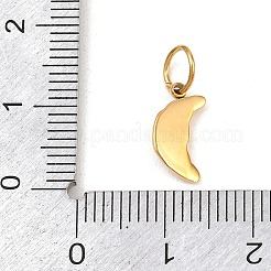 304 Stainless Steel Croissant Charm&nbsp;X-STAS-I365-02G
