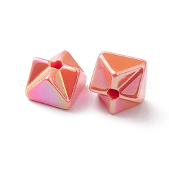 UV Plating Iridescent Opaque Acrylic Beads&nbsp;OACR-C014-03