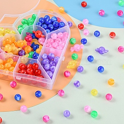 240Pcs 9 Colors Acrylic Beads&nbsp;MACR-YW0001-71