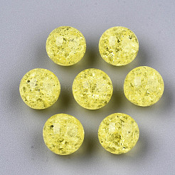 Transparent Crackle Acrylic Round Beads Strands&nbsp;X-CCG-R002-12mm-09