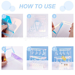 Transparent Acrylic Earring Display Stands&nbsp;EDIS-WH0024-07