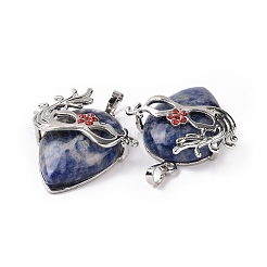 Natural & Synthetic Mixed Gemstone Pendants&nbsp;G-P496-02P