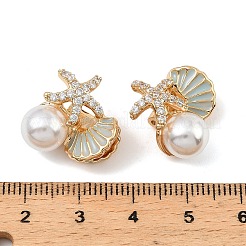 Brass Micro Pave Cubic Zirconia Beads&nbsp;KK-C155-28G-03