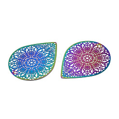 Ion Plating(IP) 201 Stainless Steel Filigree Pendants&nbsp;X-STAS-S118-066