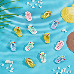 50Pcs 5 Colors Opaque Resin Pendants&nbsp;RESI-ME0001-27