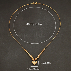 Elegant Brass Heart Pendant Necklaces for Women&nbsp;RB7498