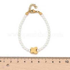 Plastic Imitation Pearl Beads Bracelets for Women&nbsp;BJEW-M056-10G-01