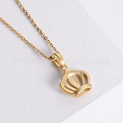 Vintage Style Stainless Steel Crown Pendant Necklaces&nbsp;SF4689