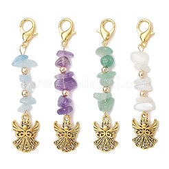 4Pcs Tibetan Style Alloy Angel Pendant Decorations&nbsp;HJEW-JM03838