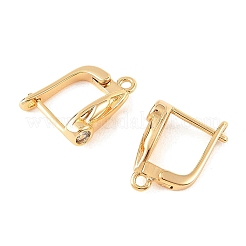 SHEGRACE Brass Micro Pave Cubic Zirconia Hoop Earring Findings&nbsp;XGRQ79128-940G