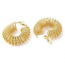 PVD Vacuum Plating 201 Stainless Steel Vortex Hoop Earrings with 304 Stainless Steel Pins&nbsp;EJEW-A098-05G