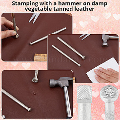 2Pcs 2 Styles DIY Alloy Steel Leathercraft Stamps&nbsp;TOOL-GF0003-53C