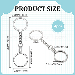 4Pcs Alloy Keychain Rings&nbsp;AJEW-FG0005-35P