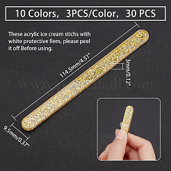 30Pcs 10 Colors Reusable Acrylic Paillette Cakesicle Sticks&nbsp;DIY-GA0002-46