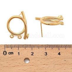 Brass Stud Earring Findings&nbsp;KK-C130-02G