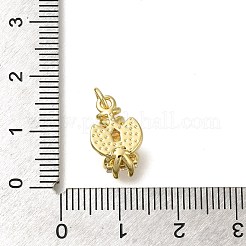 Rack Plating Brass with Cubic Zirconia Pendants&nbsp;KK-Z086-20G