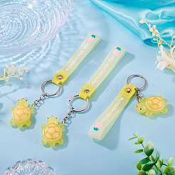 3Pcs PVC Tortoise Pendant Keychains&nbsp;KEYC-TADJ0001-02A