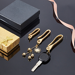 3 Pcs 3 Style Brass Keychain Clasp Findings&nbsp;KK-PH0002-66