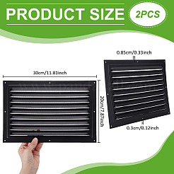 Aluminum Rectangle Wall Vent Grille Cover&nbsp;AJEW-WH0410-220B-02