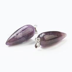 Natural & Synthetic Gemstone Pointed Pendants&nbsp;G-F705-01P