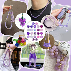 720Pcs 24 Style Round Transparent Frosted & Spray Painted & Baking Paint Round Glass Beads&nbsp;GLAA-PH0001-68