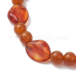 Nuggets & Round Imitation Gemstone Acrylic Beads Bag Extender Chains&nbsp;AJEW-BA00139