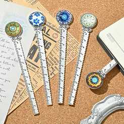 Mosaic Printed Glass Cabochons Bookmarks&nbsp;AJEW-JK00275-01