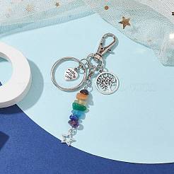 Tibetan Style Alloy Keychains&nbsp;KEYC-JKC00718-01