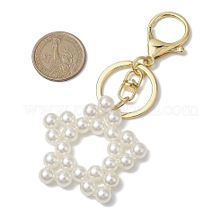 2Pcs Acrylic Imitation Pearl Star & Cat Head Pendant Keychain&nbsp;KEYC-JKC00993