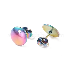Ion Plating(IP) 304 Stainless Steel Stud Earring Findings&nbsp;STAS-K184-03-03M