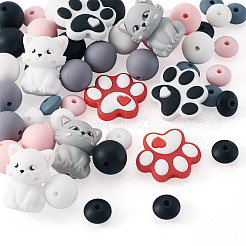 52Pcs 12 Styles Food Grade Eco-Friendly Silicone Beads&nbsp;SIL-TA0003-39