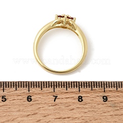 Brass Micro Pave Cubic Zirconia Finger Rings for Women&nbsp;RJEW-L339-02G