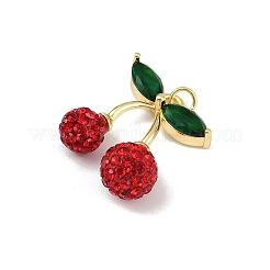 Brass Micro Pave Cubic Zirconia Pendants&nbsp;KK-H072-12G-01