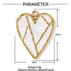 304 Stainless Steel Enamel Pendants&nbsp;STAS-OY002-39G-01