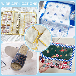 Polyester Stripe Pattern Ribbon&nbsp;OCOR-WH0078-541B