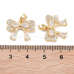 Rack Plating Brass Pave Cubic Zirconia Pendants&nbsp;KK-C051-47G