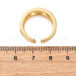 Heart Real 18K Gold Plated Cuff Rings for Girl Women Gift&nbsp;ZIRC-C021-11G-1