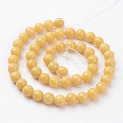 Natural Mashan Jade Round Beads Strands&nbsp;G-D263-8mm-XS07