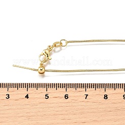 1MM Brass Round Snake Chain Adjustable Slider Necklaces&nbsp;X-NJEW-M108-29G